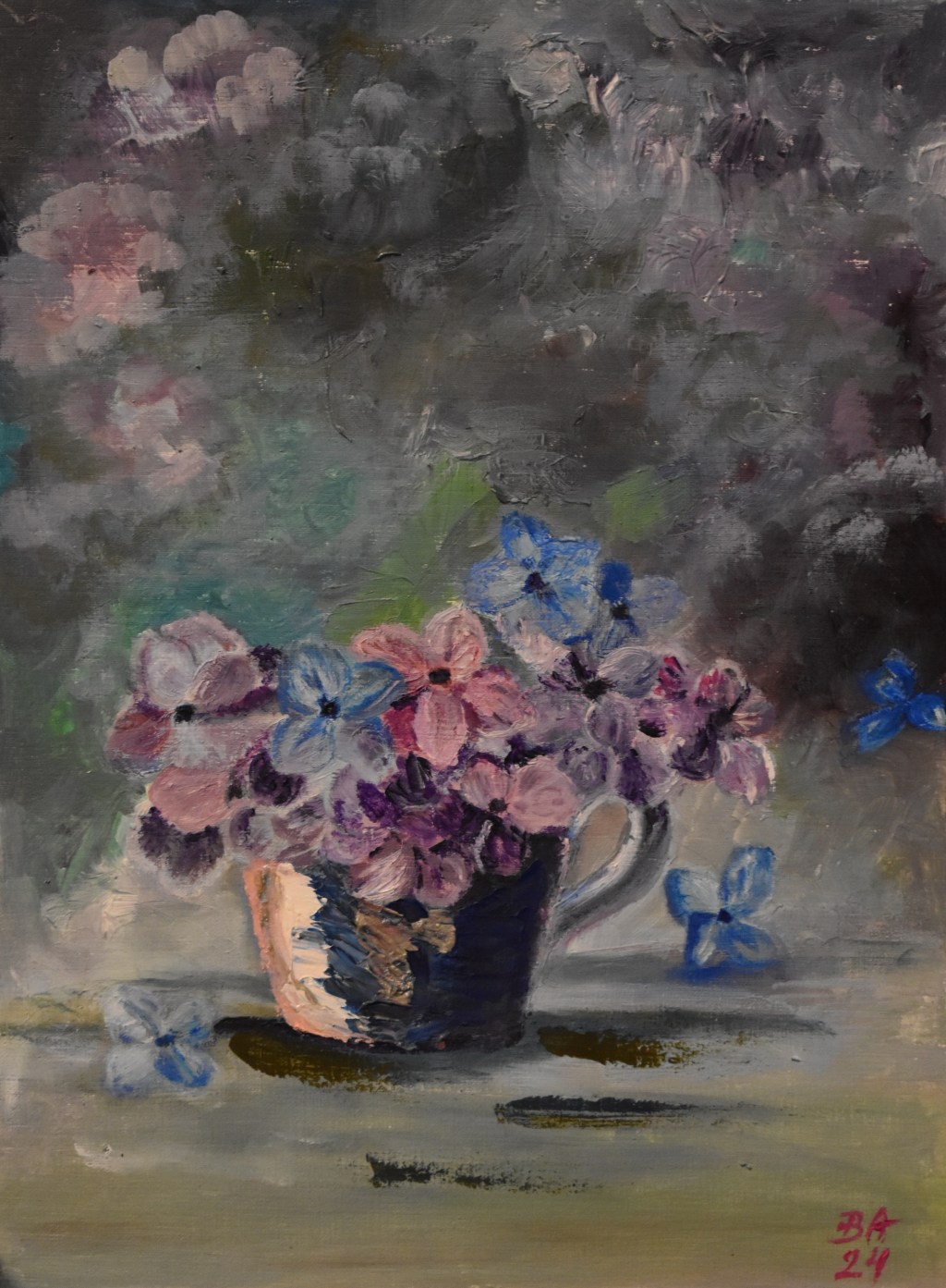 Flowers in a&nbsp;cup