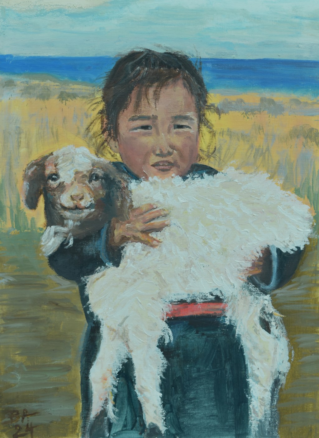 Girl with lamb