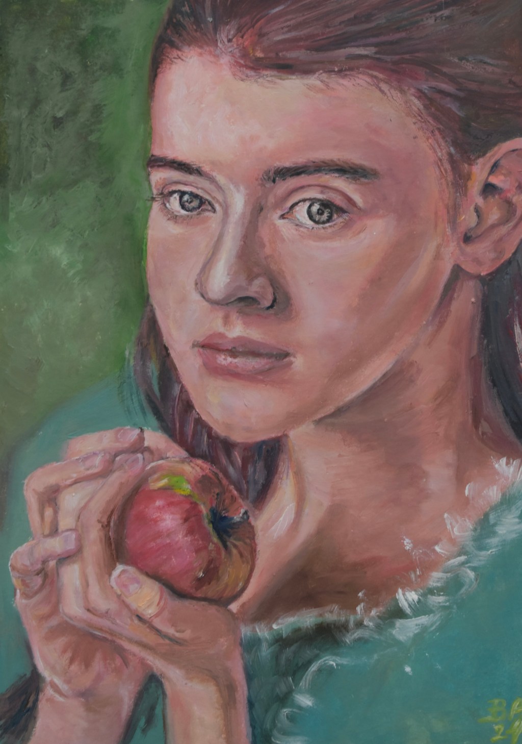 Girl with apple