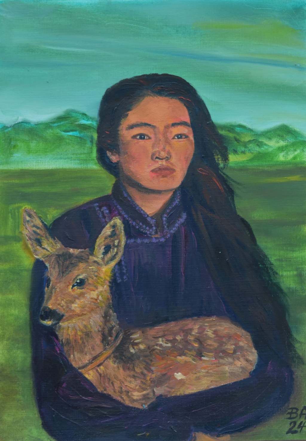 Girl with deer
